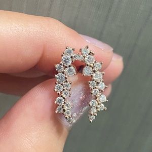 Rose Gold Tone Climber Earrings